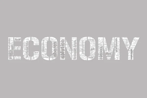 Ілюстрація з економічними термінами — стокове фото