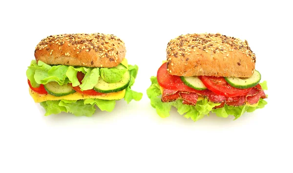 Čerstvý sendvič se zeleninou — Stock fotografie