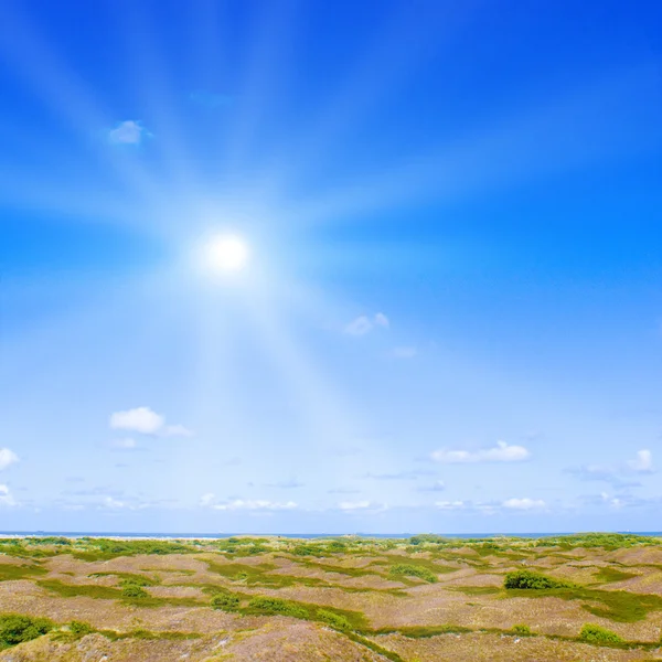 Dune idilliache con luce solare — Foto Stock