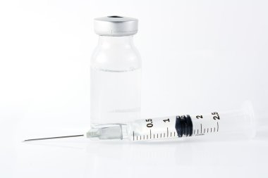 Syringe and vial clipart