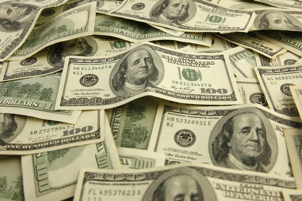 Layers of United States hundred dollar b — Stock Photo, Image