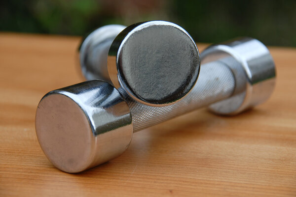 Chromed dumbbells