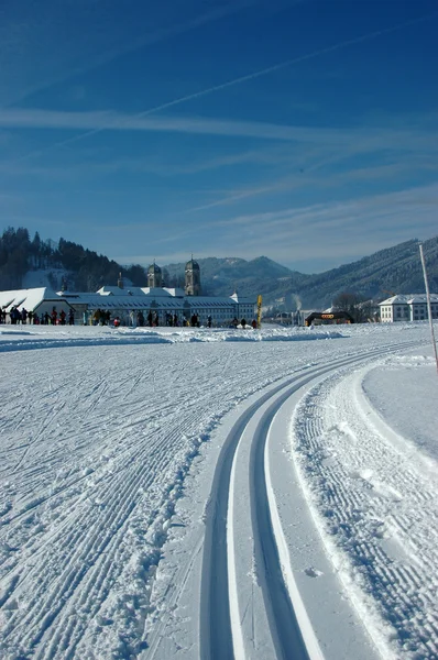 Cross ski track — Stock Photo, Image
