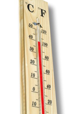 Wooden thermometer clipart