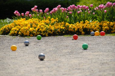 Flowers and balls clipart