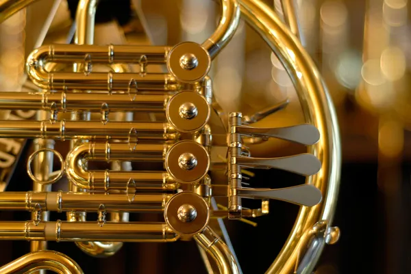 Goldenes Instrument Stockfoto