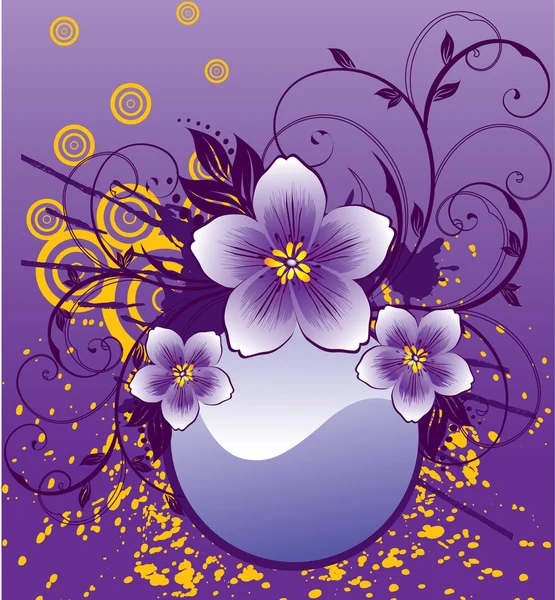 紫色の花 — ストックベクタ