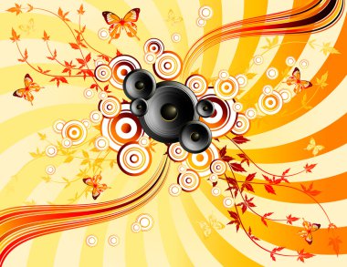 Abstract Music background clipart