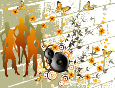 Abstract Music background clipart