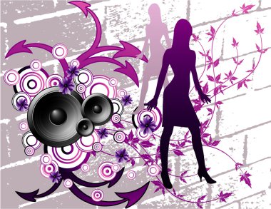 Abstract Music background clipart