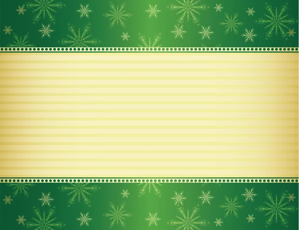 绿色和金色圣诞背景 — 图库矢量图片