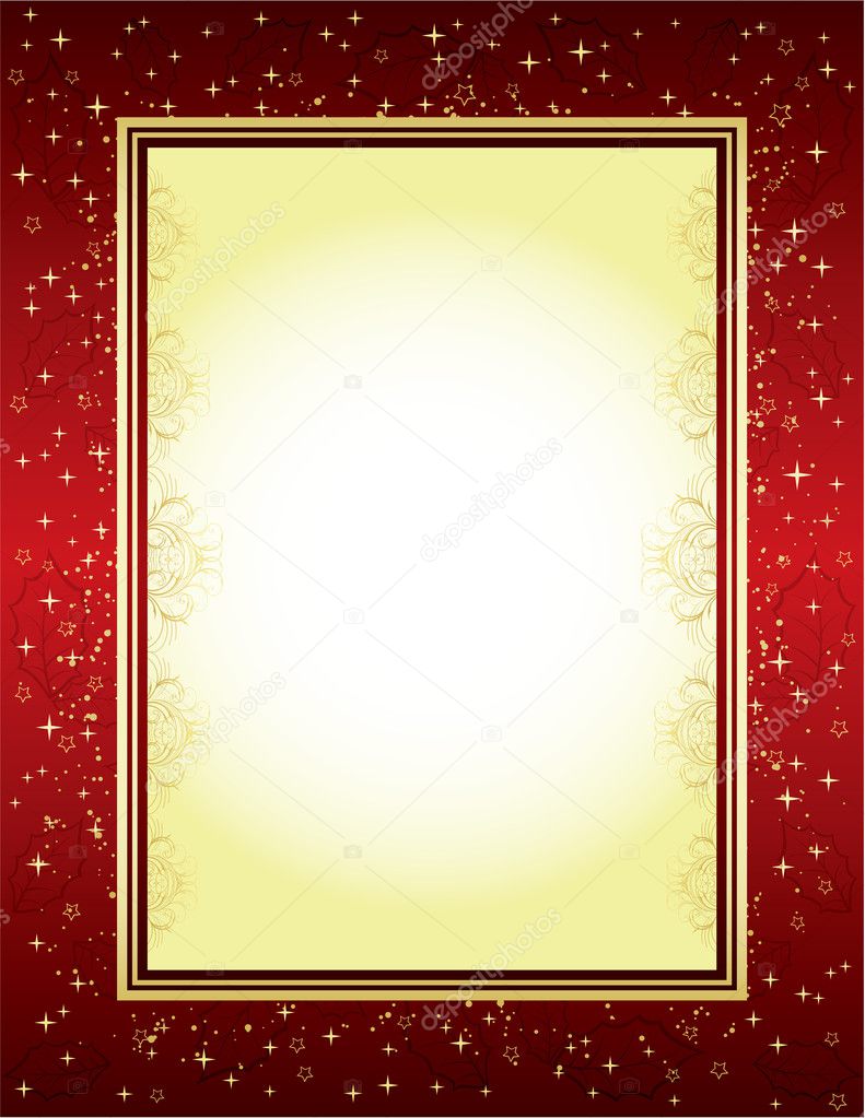 Red and gold frame