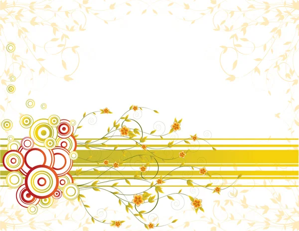 Φθινοπωρινό φόντο με κίτρινα φύλλα — Διανυσματικό Αρχείο