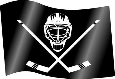 Hockey flag clipart