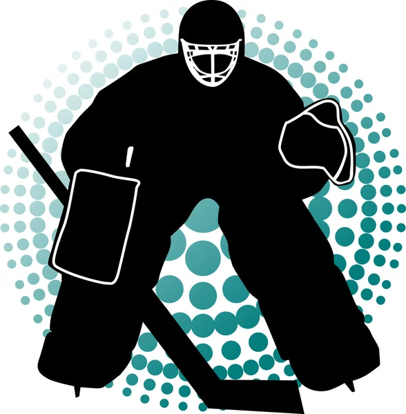 Hokejový brankář — Stockový vektor