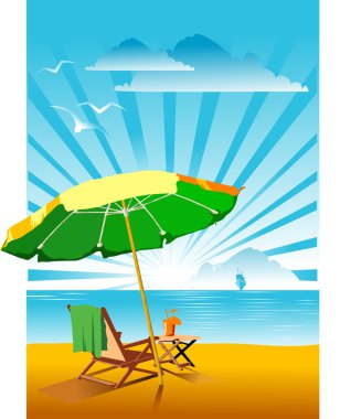 Beach umbrella clipart