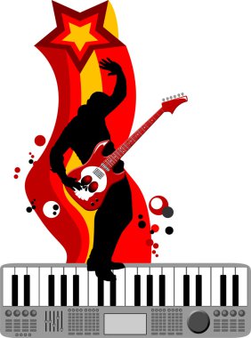 Rock musician clipart