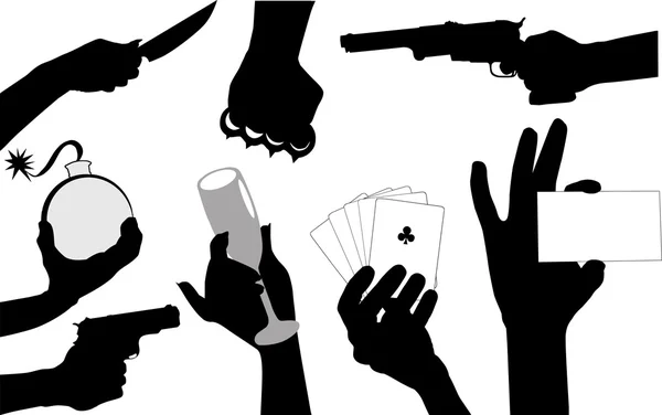 Criminalité des mains — Image vectorielle