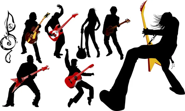 Musiciens guitariste — Image vectorielle