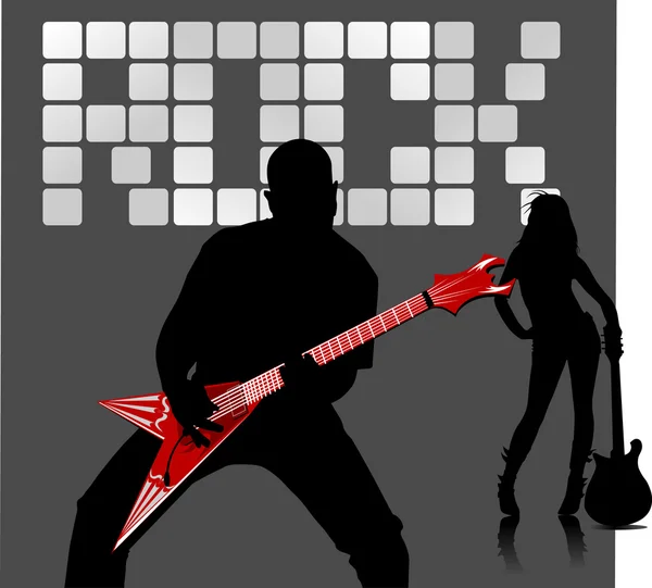Rockový hudebník — Stockový vektor