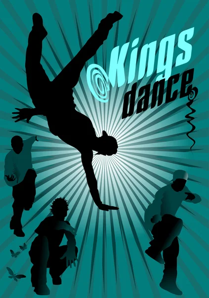 Könige tanzen — Stockvektor