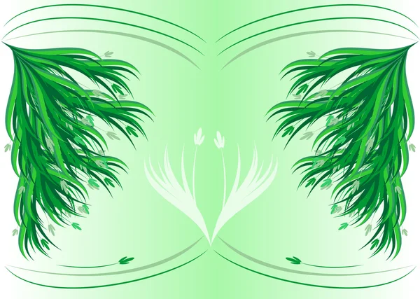 Cadre avec branches — Image vectorielle