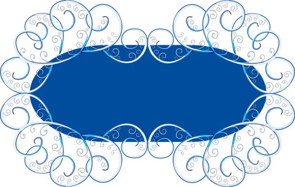Синій фон з орнаментом — стоковий вектор