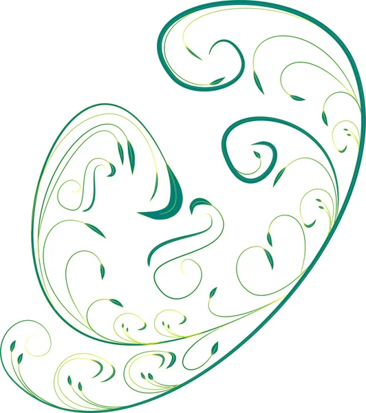 Gröna dekorativa ornament — Stock vektor