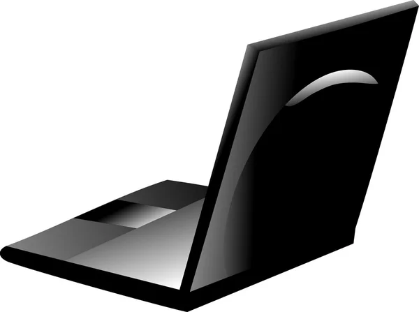 Laptop elszigetelt fehér háttér — Stock Vector