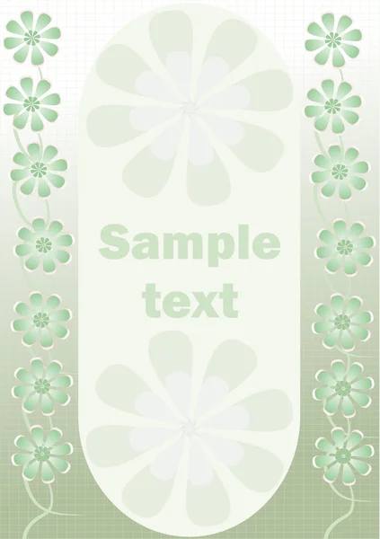 stock vector Green background with flowers