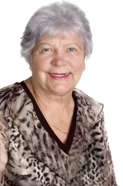 Krásná starší žena izolovaných na bílém — Stock fotografie
