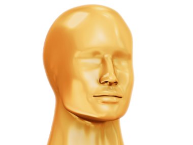 Golden man head clipart