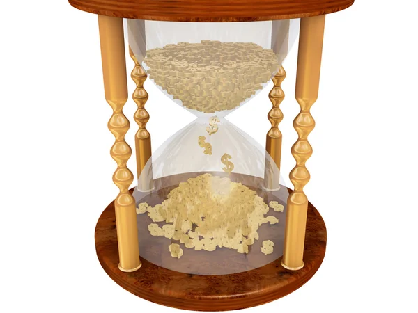 달러 모래 시계 — 스톡 사진