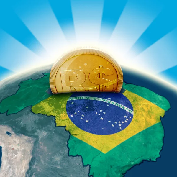 Caixa de dinheiro do Brasil — Fotografia de Stock