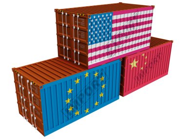 Ticaret konteynerler ABD AB Çin