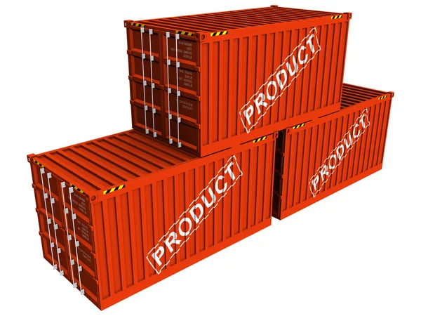 Containers met product — Stockfoto