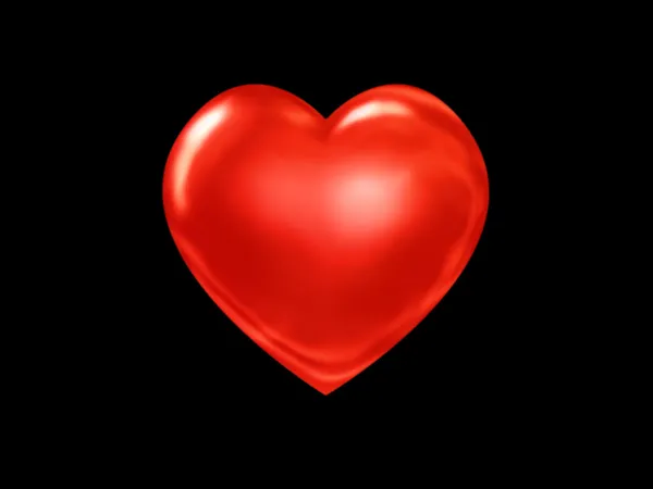 Valentine heart on black — Stock Photo, Image