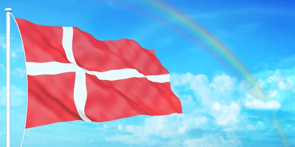 Flaga Danii — Zdjęcie stockowe