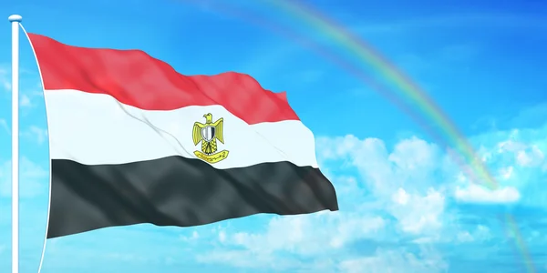 Ägyptische Flagge — Stockfoto