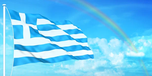 Grecia bandiera — Foto Stock