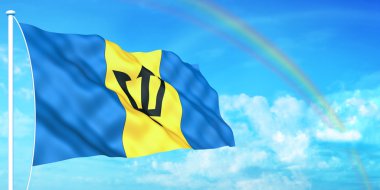 Barbados flag clipart