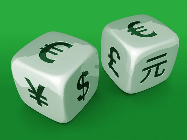White money dice — Stock Photo, Image