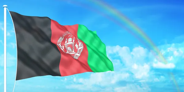 Прапор Афганістану — стокове фото