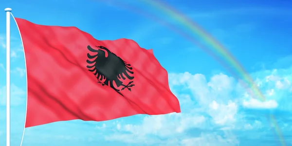Bandiera Albania — Foto Stock
