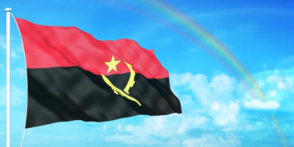 Angolas flagga — Stockfoto