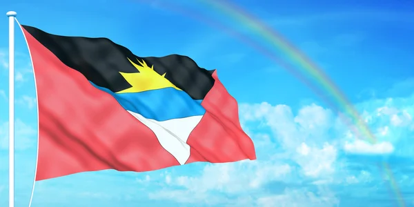 Антигуа і прапор Барбуди — стокове фото
