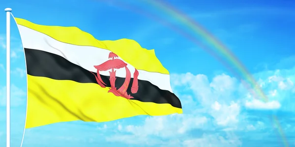 Брунейский флаг — стоковое фото