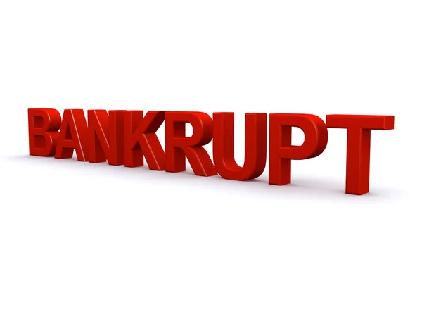 Bankrupt 3D sign — Stock Photo, Image