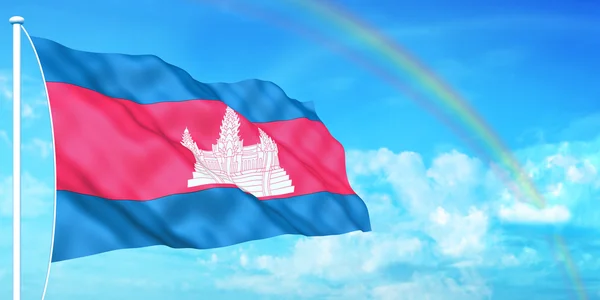 Kambodja flagga — Stockfoto