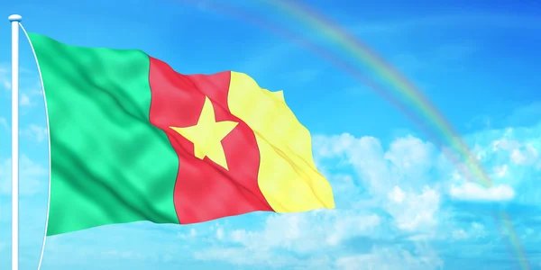 Flaga Kamerunu — Zdjęcie stockowe